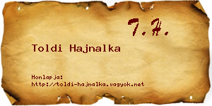 Toldi Hajnalka névjegykártya