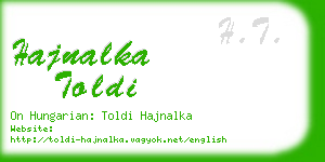 hajnalka toldi business card